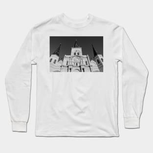 Saint Louis Cathedral Spires B+W Long Sleeve T-Shirt